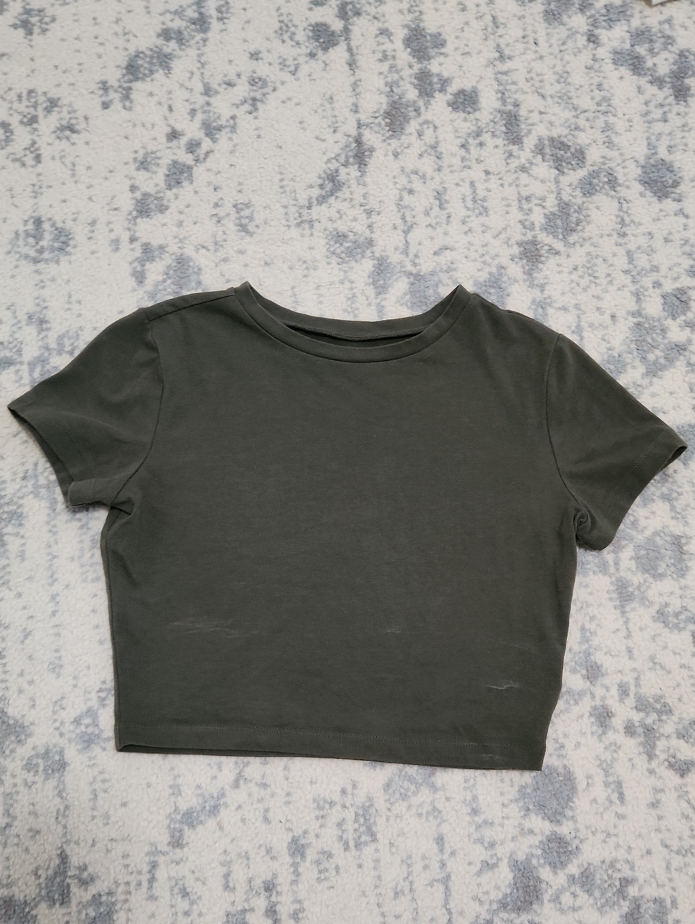 wild fable Olive Green Cropped Crew Tee